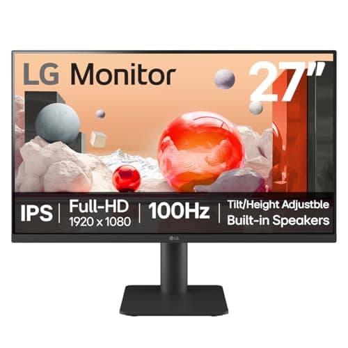 Image of LG Monitor 27MS550-B 27 inch FHD IPS 100Hz, 5ms Desktop & Office Display with built-in speakers | Height & Tilt adjustment Reader Mode & Flicker Safe, Smart Energy Saving, HDMI, Black