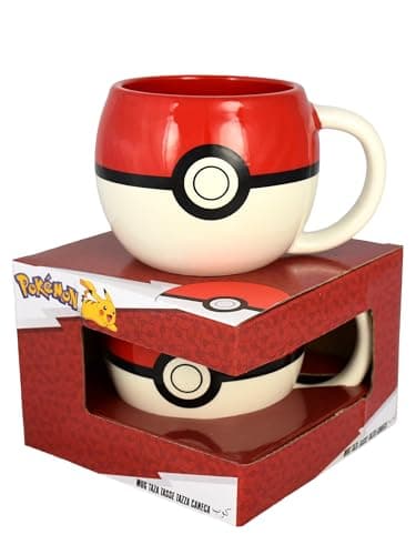 Image of Pokemon 3D Mug - Pokeball Coffee Mug Ceramic 430 ml White/Red