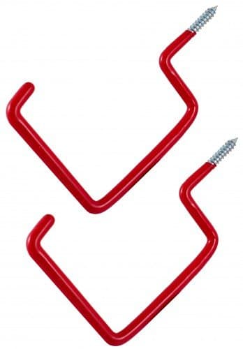 Image of Marksman 2x 8MM UTILITY HOOKS GARDEN TOOLS BICYCLE LADDERS SHED GARAGE HANGER STORAGE