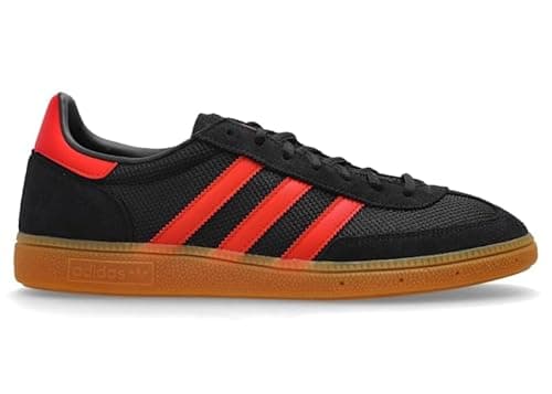 Image of Originals Handball Spezial Trainers in Black & Red by adidas