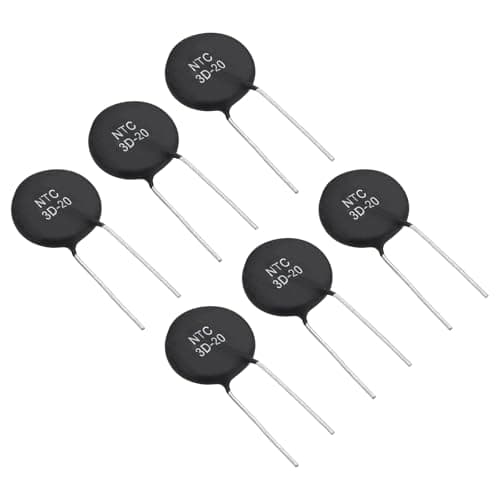 Image of PATIKIL NTC Thermistors Resistors, 6Pcs 3 Ohm NTC3D-20 High Sensitivity Inrush Current Limiter Negative Temperature Coefficient Thermistor Temperature Sensor for Measuring Temperature