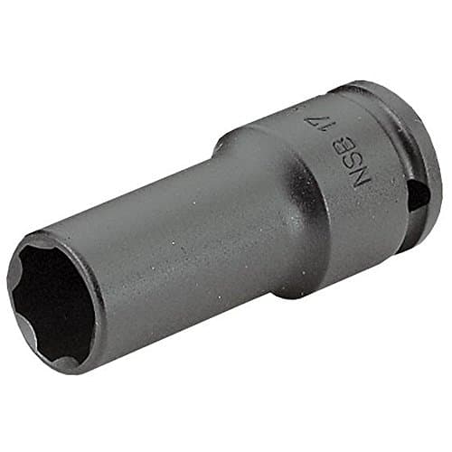 Image of FACOM NSB.17 NSB 1/2" Drive Long-Reach Metric Thin-Wall 6-Point Impact Socket, 17 mm Size