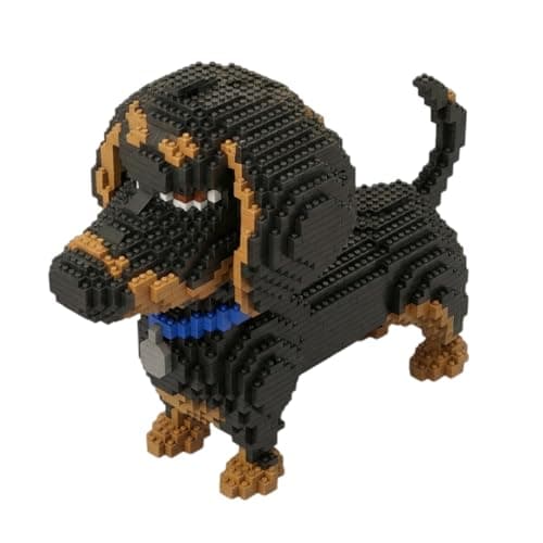 Image of 1930+ Pieces Micro Dachshund​ Building Blocks Set, DIY​ Mini Bricks​ Adult Construction Toy, For Home Display, Office Decoration, And Gift Giving