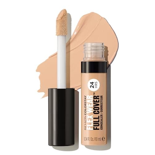 Image of Revlon ColorStay Flex Wear, Full Cover Concealer with Hyaluronic Acid & Vitamin E, Flexible with Long Hold, 025 Light Beige
