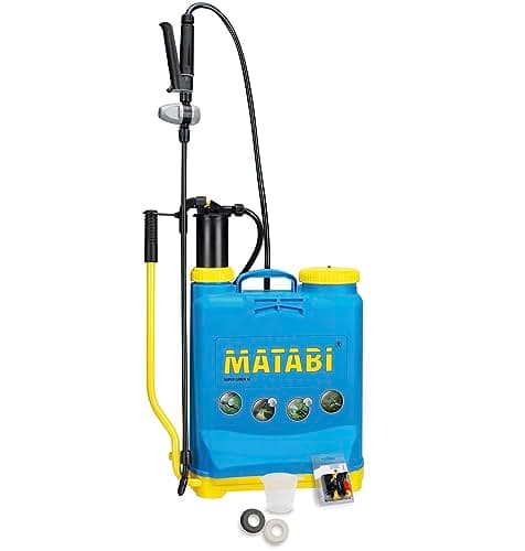 Image of Matabi - Manual Backpack Sprayer - 12L - Fibreglass Lance - 3 Positions Pressure Regulator - Padded Straps - Garden, Orchard and Agriculture - Super Green 12 - Made in Europe