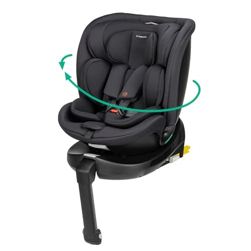 Image of Bebeconfort RevolveFix Plus 360 i-Size, 360 Swivel Car Seat, 0-12 Years, 40-150 cm, ISOFIX Car Seat, Support Leg Installation, 360 Rotation, 8 Recline Positions, 12 Headrest Positions, Full Black
