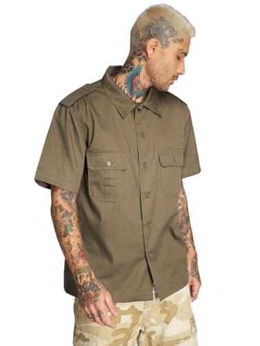 Image of Brandit US Shirt Short Sleeve, color: olive, size: 3XL