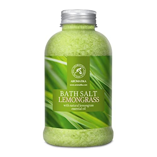 Image of AROMATIKA Lemongrass Bath Salts with Natural Essential Oil – 600 g Refreshing Aromatherapy Detox Bath Soak for Good Sleep, Stress Relief & Relaxation, Body Care, Beauty, Home Spa Wellness, Gift Idea