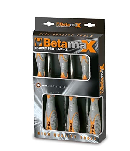 Image of Beta 9440056 Model 944 BX/D6 Set of 6 Deep Hi-Torque Hexagon Nut Spinner, Long Series