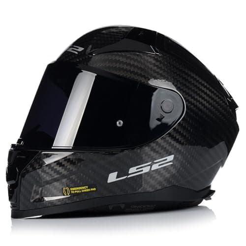 Image of FULL FACE CARBON HELMET ls2 FF811 VECTOR-II Motorcycle ECE22.06 Certified Dual Visor Road Touring Motorbike Crash Helmet With Dark Visor (Gloss Carbon,L)