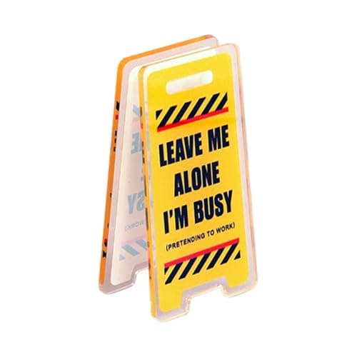 Image of Onperpoe Funny Warning Sign - Do Not Disturb Desk Plaque, Leave Me Alone I'm Busy, Acrylic, 3.2 cm x 6 cm