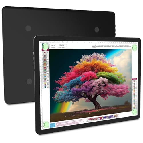 Image of Elice Rechargeable A3 Light Pad for Diamond Painting, Magnetic LED Light Board with Physical Button, Super Bright Diamond Art Light Pad, Ultra-Thin Light Box for Tracing, Weeding Vinyl, Artists -Black
