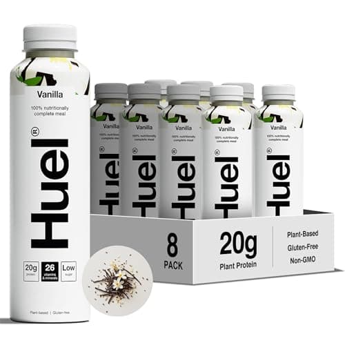 Image of Huel Ready-to-drink Meal, Vanilla Protein Drink, 8 x 500ml Bottles, Protein Shakes, Pre-Portioned Meal, 20g of Protein per Bottle, Rich in Essential Vitamins, Minerals and Fibre Meal Replacement Shake