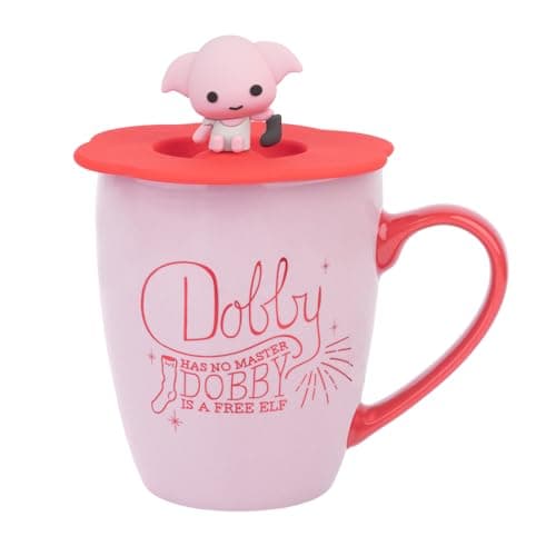 Image of Grupo Erik Ceramic Mug with Lid - Harry Potter Merchandise | 11.8 oz - 350 ml Coffee Mug Tea, Cool Mugs and Cups | Dobby Gifts, Harry Potter Gifts Under 25 Pounds