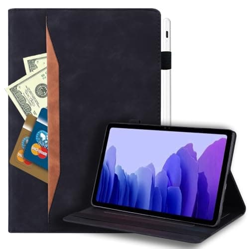 Image of ZIYVXQJK Case for Huawei Mediapad M5 Lite 8.0 (JDN2-AL00/W09)/Honor Tab 5 8.0,Multi-Angle Support,Folio Flip Luxury Business PU Leather Stand Wallet Cover,with Pencil Holder & Card Slot (Black)