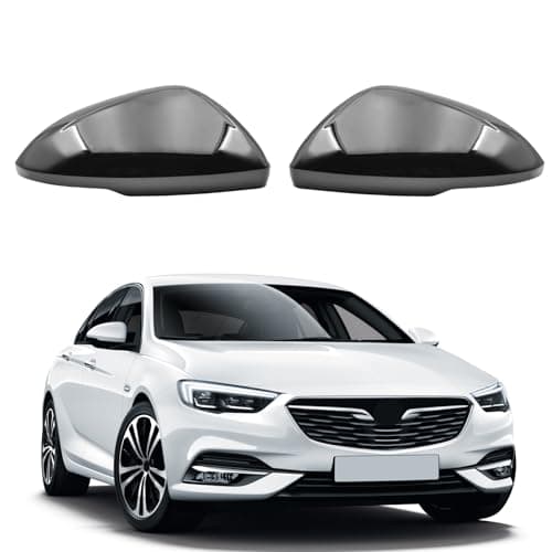 Image of KYYET Gloss Black Side Wing Mirror Cover Cap Fits For 2015 2016 2017 2018 2019 2020 2021 Vauxhall Opel Astra K mk7 and 2017 2018 2019 2020 Insignia B Z18