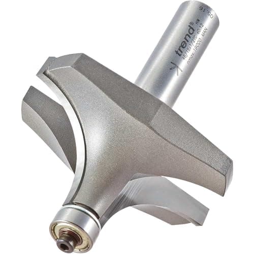 Image of Trend Professional Bearing Guided Ovolo Router Cutter, 25.4mm Radius, 1/2 Inch Shank, 63.5mm Cut Diameter & 32mm Cut Length, Two Bearings, Tungsten Carbide Tipped, 46/18X1/2TC