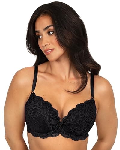 Image of Smart & Sexy Women's Signature Lace Push-up Bra, Black Hue, 36C