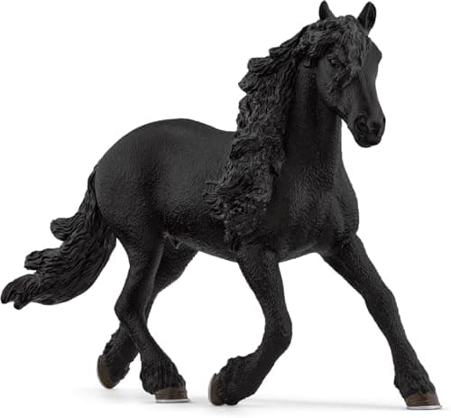 Image of SCHLEICH HORSE CLUB - 6" Frisian Stallion - Hand-Painted Collectable, Realistic Toy Horse Figurine for Girls and Boys. Durable Educational Figure for Fun Imaginative Play. Kids Toys Ages 5+