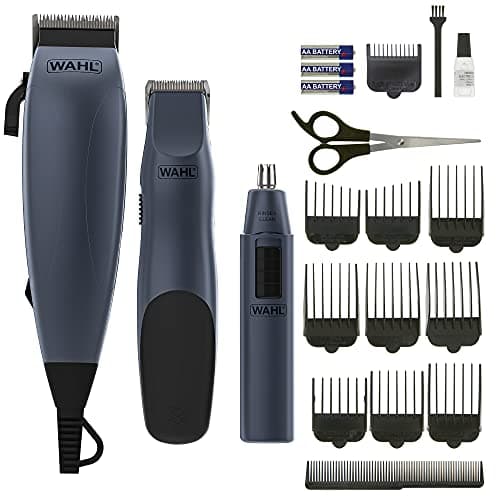 Image of WAHL Hair Clipper Gift Set for Men, 3-in-1 Corded Head Shaver, Hair Trimmers, Stubble, Personal Trimming, Male Grooming Set, Blue, Pack of 1