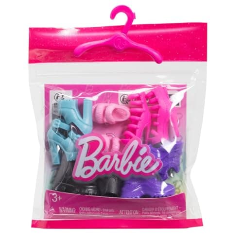 Image of Barbie Fashion Pack - HWV71 - Pack of 5 Shoes, Heels, Slippers for Barbie Dolls
