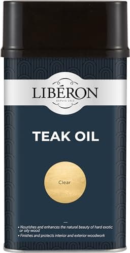 Image of Liberon Teak Oil with UV Filters - for Interior & Exterior Woodwork - 1 Litre