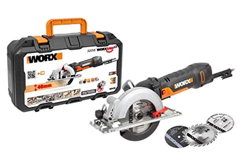 Image of WORX WX439 500W 120mm Black and Orange Worx Saw Compact Circular Saw