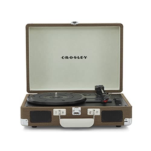 Image of Crosley Cruiser Deluxe Vintage 3-Speed Bluetooth Suitcase Turntable, Tweed