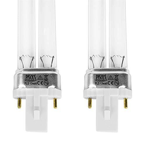 Image of Pisces Twin Pack 13w Watt (G23) Replacement UV PLS Pond Bulb Spare 186mm UVC Lamp for Hozelock Easyclear 9000