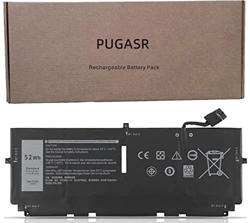 Image of PUGASR 722KK Laptop Battery for Dell XPS 13 9300 (2020) i5 FHD XPS 13 9310 (2020) XPS 13 9380 (2020) P117G P117G002 P117G001 Series 0WN0N0 WN0N0 02XXFW 2XXFW FP86V [7.6V 52Wh]