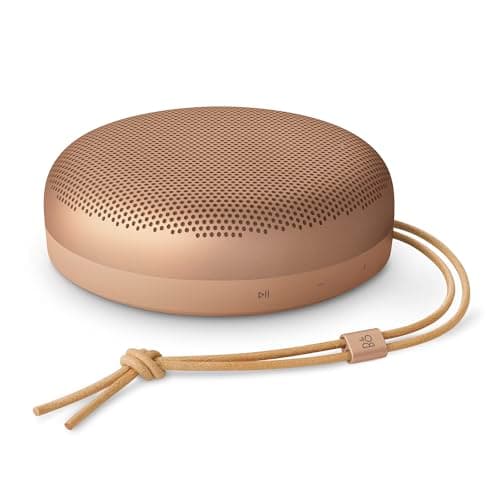 Image of Bang & Olufsen Beosound A1 (3rd gen) – Portable Compact Wireless Bluetooth Speaker, Waterproof (IP67), C2C certified, up to 24 hours of playtime and 3 Microphones for clear voice calls - Honey Tone