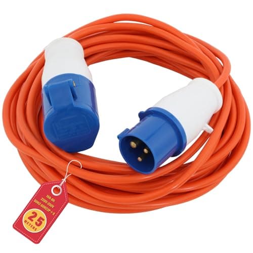 Image of Heavy Duty Caravan Hook Up Cable,25M Extension Lead,16 Amp Cable 240V Camping Extension Lead,for Campervans & Motorhomes' Everyday Use