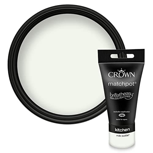 Image of Crown Easyclean Kitchen Matt Emulsion Paint - Milk Bottle - 40ml Sample
