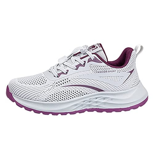 Image of lace Free Trainers Women Ladies Trainers Wide Fit Wedge Walking Sneakers Casual Fashion Non Slip Tennis Shoes Lightweight Low Top Lace Up Slip on Best Shoes for Standing All Day Grey 5.5
