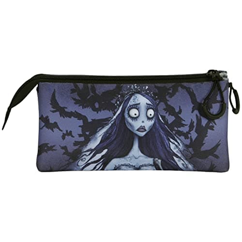 Image of Warner Bros Corpse Bride Bride-FAN Triple Pencil Case 2.0, Blue, 23 x 11 cm
