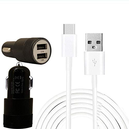 Image of DOT. In Car Charger Dual USB Port LED 12-24V 3.1A Max With 1m Micro USB Charging Cable For Samsung Galaxy A20e- Black Car Charger Plus 1m Charging Lead