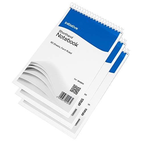 Image of [Pack of 3] Initiative Shorthand Notebook 160 Pages 203x127mm (8" x 5") 60gsm