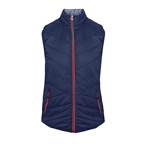 Image of Island Green IGLVST2016 Womens Ultra Lite Reversible Gilet Vest Bodywarmer, Navy/Raspberry, 16