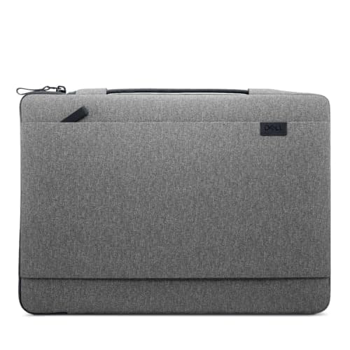 Image of Dell EcoLoop Urban Sleeve 11-14'' – Lightweight Sustainable Laptop Sleeve with 360° Protection and Retractable Handle, Fits Laptops up to 14'', Heather Gray