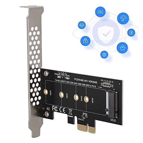Image of Denash M.2 PCIe PCI-E Adapter, PCI-E to M.2 Expansion Card Connector Converter for M2 NGFF NVME Hard Drive,M2 SSD NGFF NVME (m Key) to PCIe 3.0 x 4 Adapter