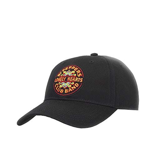 Image of The Beatles Classic Adjustable Baseball Cap Drop T Logo SGT Pepper Drum Abbey Road (SGT. Pepper Black)