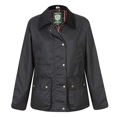 Image of Portmann Ladies Belmont Wax Jacket (10 (S), Black)
