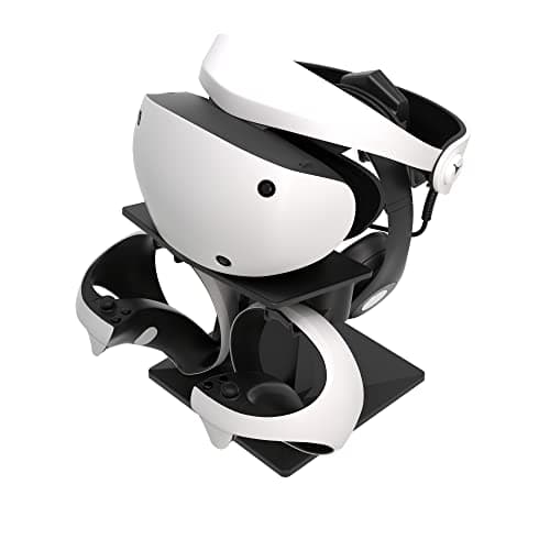 Image of Digicharge VR Headset Stand for PSVR 2 PS VR2 Sony Playstation VR2 /Meta Quest 2/Quest 1/Rift S/Valve Index/HP Reverb G2/PICO 4 VR Display Mount Station for Headset and Touch Controllers