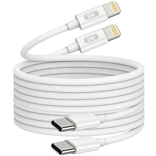Image of USB C to Lightning Cable 2Pack 2M MFi Certified, Fast Charging USBC i Phone Charger Lead for Apple iPhone 14 13 12 11 Pro Max X XR XS 8 Plus, for iPad- Type C to Lightning wire
