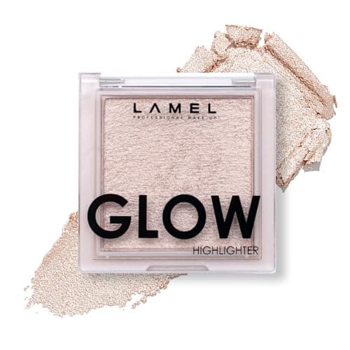 Image of LAMEL Glow Highlighter: Face Make Up & Contour Palette in Deep, Vibrant Colors - Natural Shimmer - Compact Size & Perfect for Travel - Cruelty Free - 3.8gr/0.13 oz 401 (Luna)