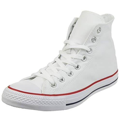 Image of Converse Unisex Chuck Taylor All_Star' Trainers, White Optical White, 8.5 UK