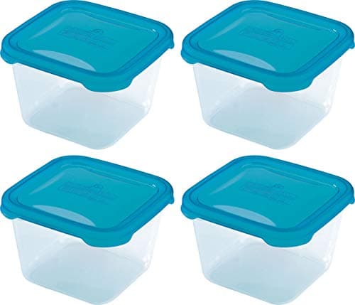 Image of 4X Square Plastic Microwave Grade Air Tight Food Storage Container BPA Free 1.2L