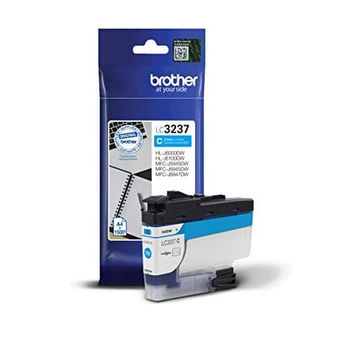 Image of Brother LC-3237C Inkjet Cartridge, Cyan, Single Pack, Super High Yield, Includes 1 x Inkjet Cartridge, Genuine Supplies