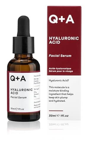 Image of Q+A Hyaluronic Acid Facial Serum (30ml), Natural Hydrating Face Serum, for Plump Skin, Anti Ageing, Fragrance Free, Delivers Deep, Lasting Hydration, Rehydrates and Softens the Skin