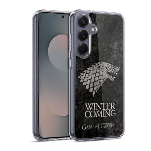 Image of Head Case Designs Officially Licensed HBO Game of Thrones Stark Dark Distressed Look Sigils Gel Case [Military Grade Protection] Compatible with Samsung Galaxy S25 and Compatible with MagSafe